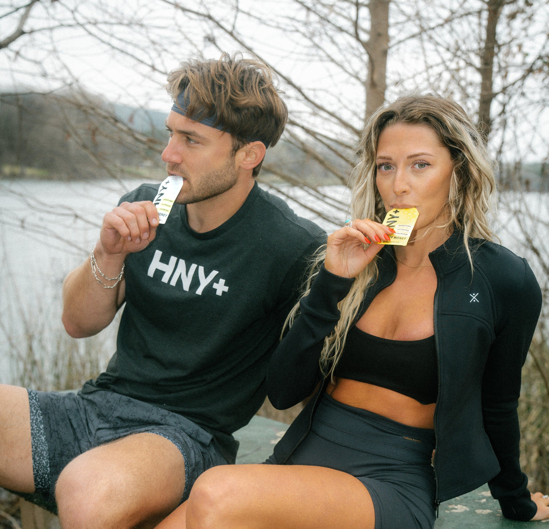 HNY+ athletes fueling long runs with clean energy honey