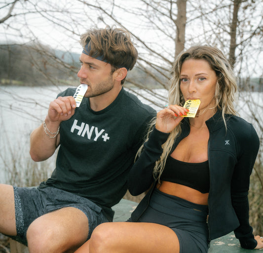 HNY+ athletes fueling long runs with clean energy honey
